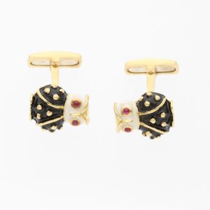 GEMELLI IN ORO GIALLO GUFO