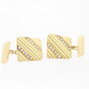 GEMELLI IN ORO GIALLO E DIAMANTI