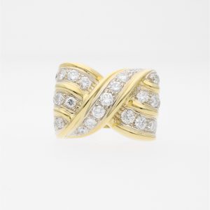 ANELLO FIOCCO PAVE' DIAMANTI
