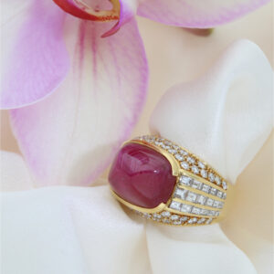 ANELLO RUBINO E DIAMANTI
