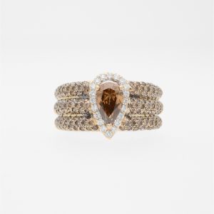 ANELLO DIAMANTE BROWN GOCCIA