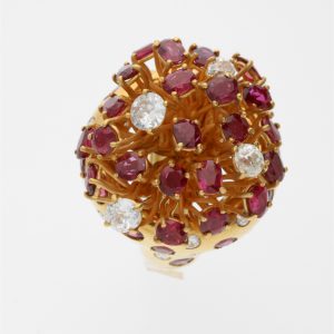 ANELLO RUBINI E DIAMANTI