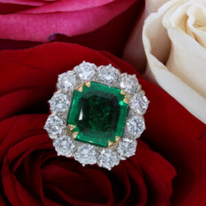 ANELLO SMERALDO E DIAMANTI