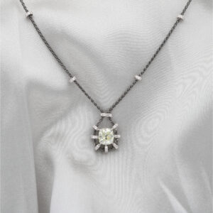 PUNTO LUCE CON DIAMANTE GREENISH YELLOW