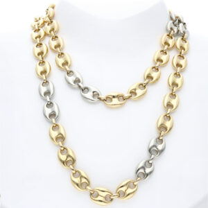 COLLANA IN ORO GIALLO E BIANCO