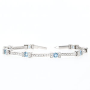 TENNIS ACQUAMARINA 2.98 CT